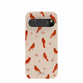 Seashell Cardinals Google Pixel 9/9 Pro Case Anti Slip