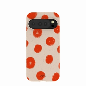 Seashell Cheery Dots Google Pixel 10/10 Pro Case Gloss Surface