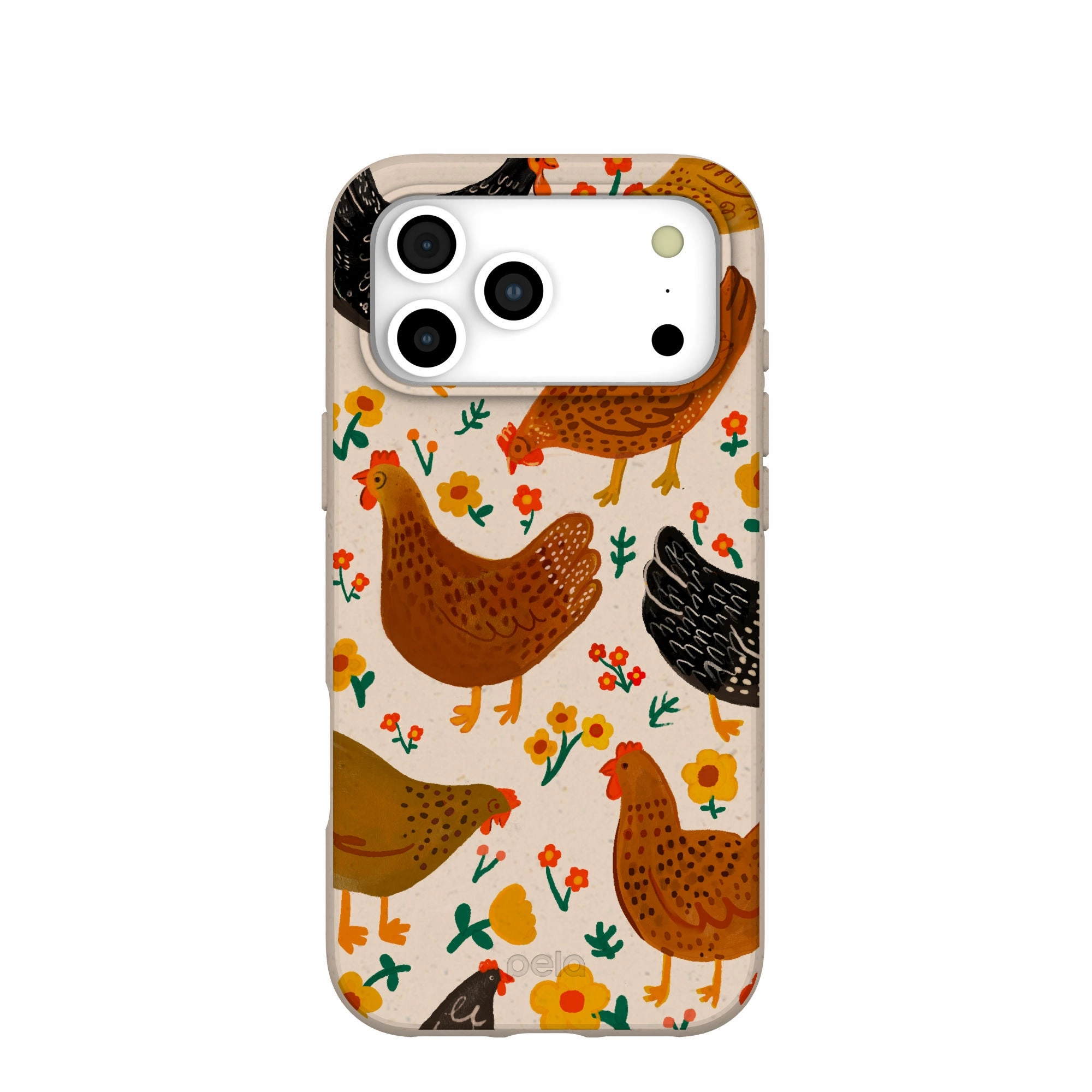 Minimal Edge Design Creative Pattern Seashell Chicken Garden iPhone 17 Pro Max Case