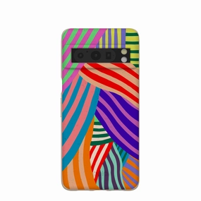 Smooth Shape Stylish Cover Seashell Clownish Stripes Google Pixel 8 Pro Case