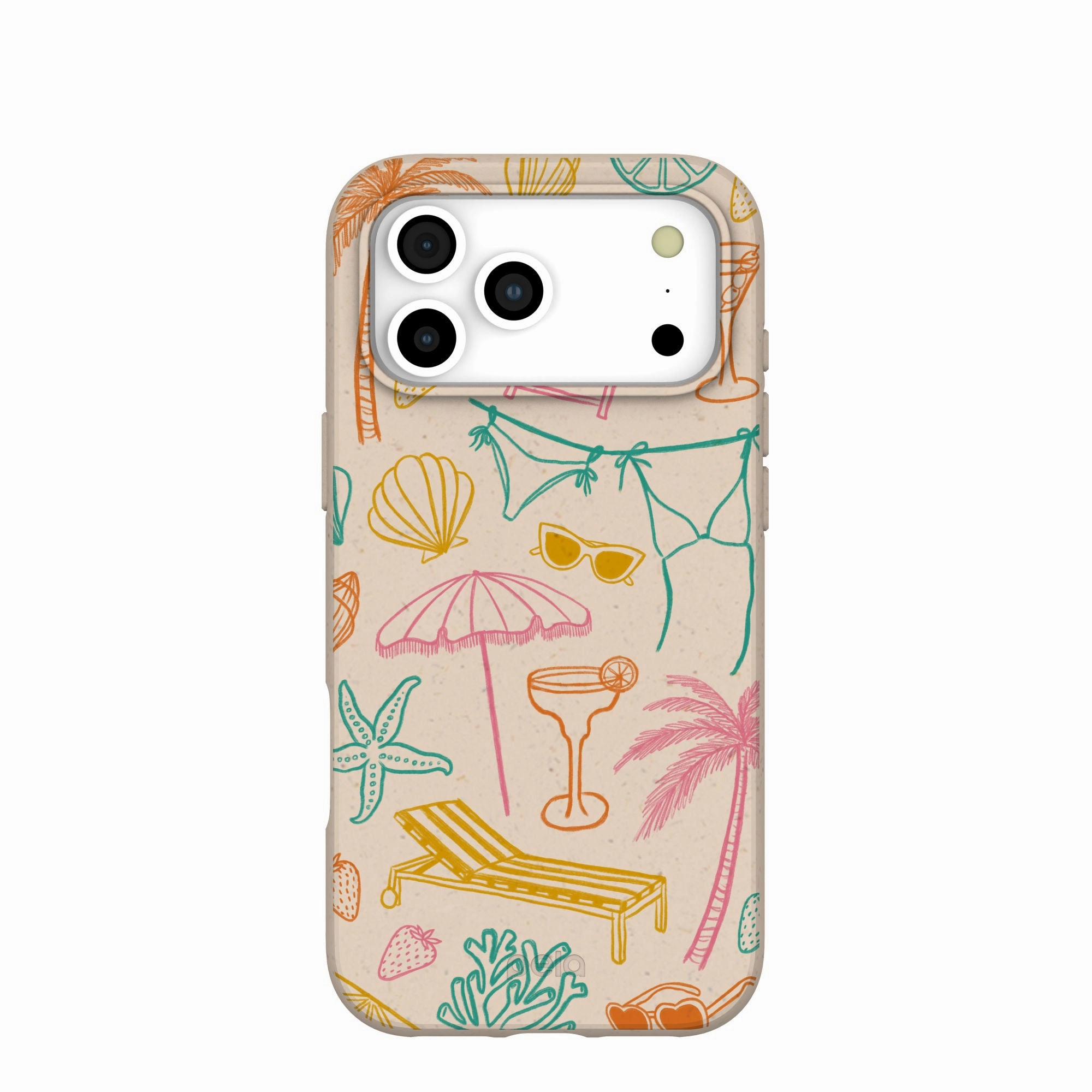 Stylish Layer Texture Seashell Coastal Club iPhone 17 Pro Max Case