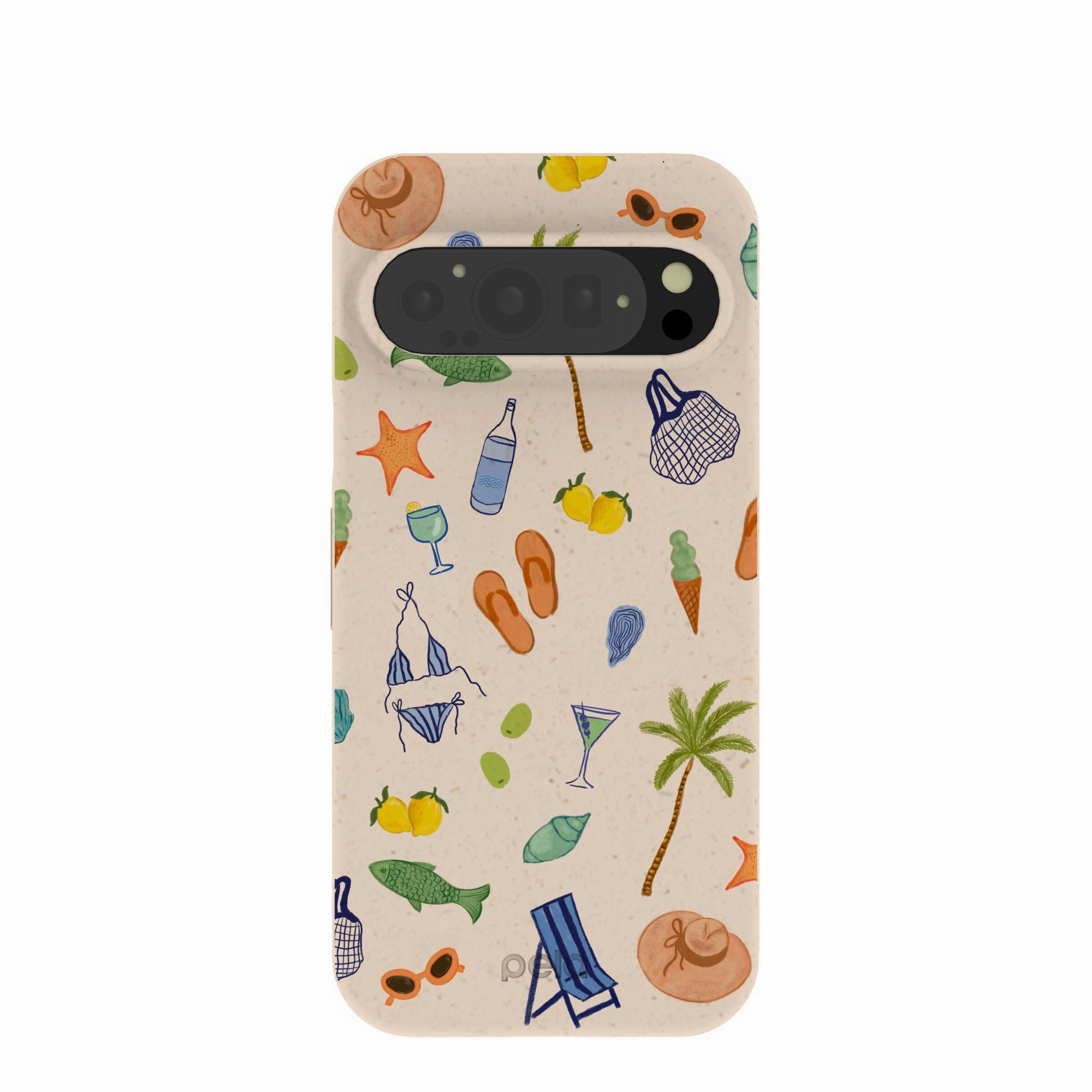 Seashell Coastline Sketch Google Pixel 9/9 Pro Case Soft Detail Layer