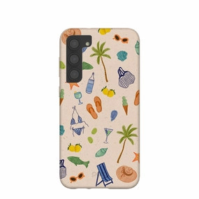 Comfort Shield Seashell Coastline Sketch Samsung Galaxy S23 (Plus) Case