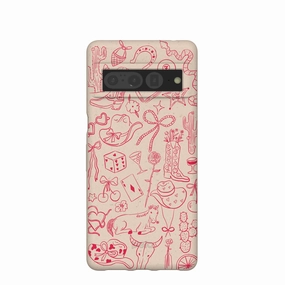 Polished Look Seashell Cowgirl Chic Google Pixel 7 Pro Case