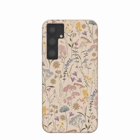 Seashell Dusty Petals Samsung Galaxy S24 (Plus) Case Shockproof Corners