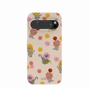 Seashell Flower Cats Google Pixel 9/9 Pro Case daily protection