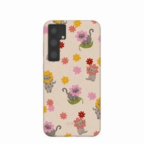 Seashell Flower Cats Samsung Galaxy S24 (Plus) Case Full Coverage Comfort Padding