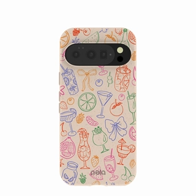 Matte Pattern Seashell Happy Hour Google Pixel 10/10 Pro Case