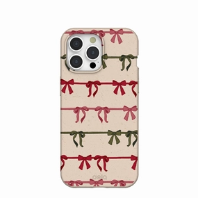 Seashell Holiday Bows iPhone 15 Pro Max Case Matte Pattern Design