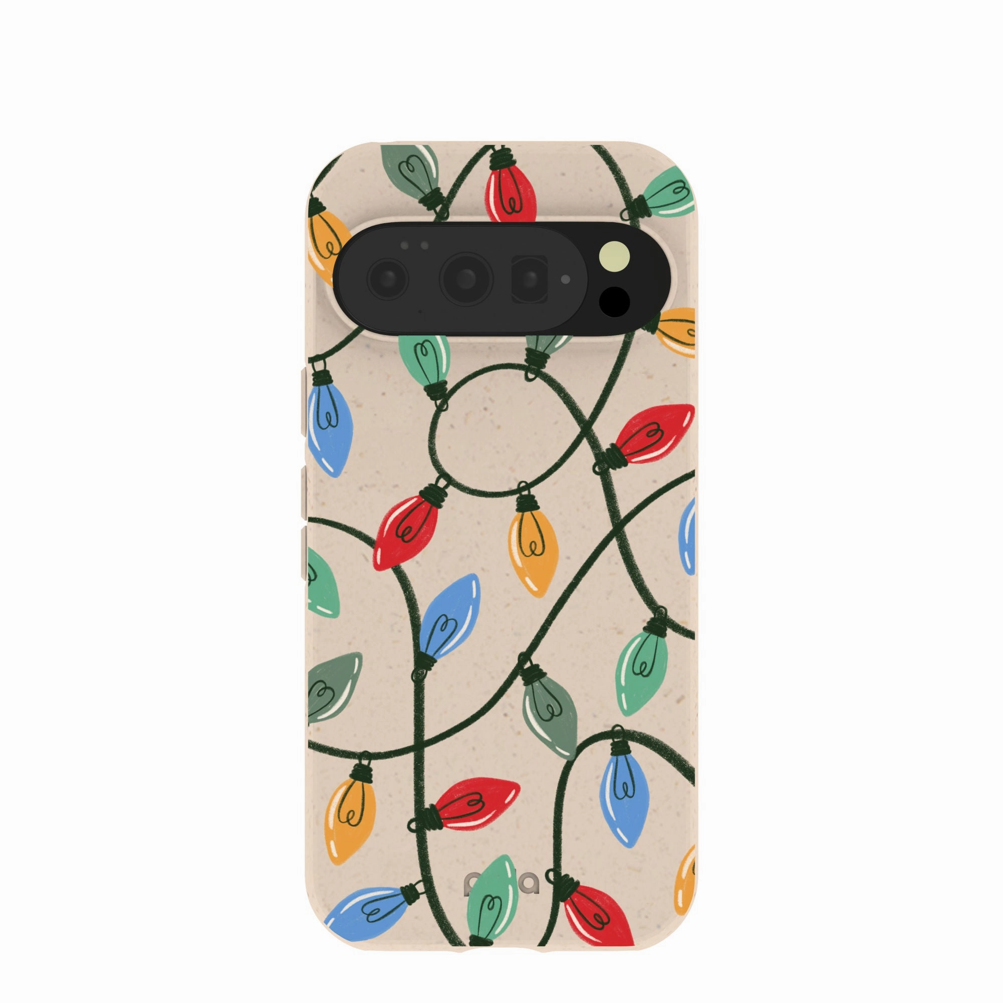 Seashell Holiday Lights Google Pixel 10/10 Pro Case Polished Surface Texture