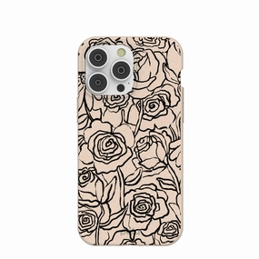 Protective Gear Modern Edge Layer Seashell Inked Blooms iPhone 14 Pro Max Case