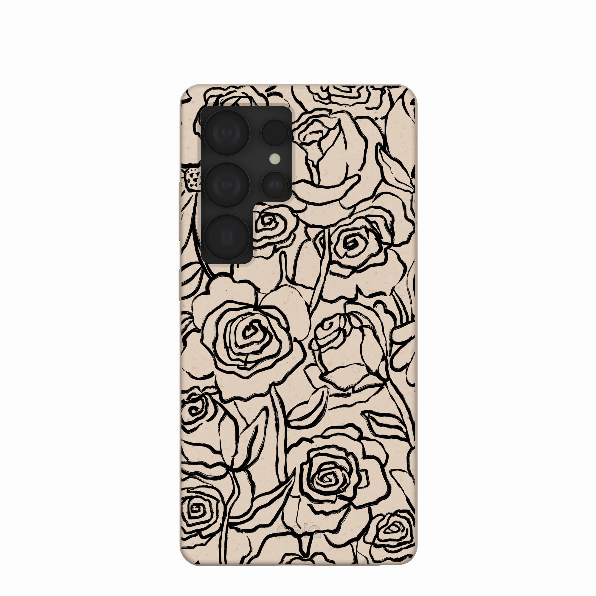 Seashell Inked Blooms Samsung Galaxy S25 Ultra Case Matte Finish Sleek Detail