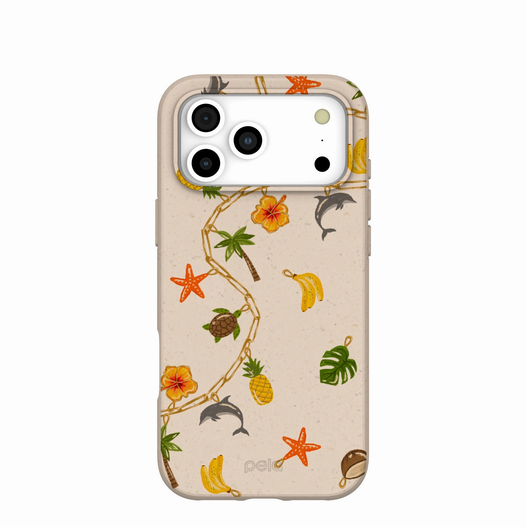 Stylish Layer Strong Outline Seashell Island Charms iPhone 17 Pro Max Case