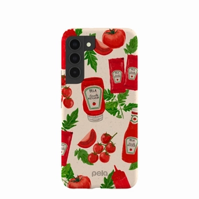 Matte Feel Texture Durable Coating Seashell Ketchup Party Samsung Galaxy S22 Case