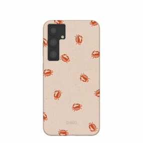 Seashell Lil Crabby Samsung Galaxy S24 (Plus) Case Textured Finish Elegant Pattern Design