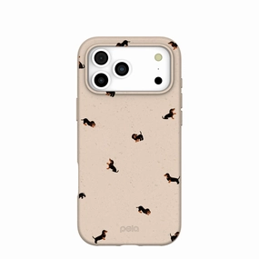 Seashell Lil Dachshunds iPhone 17 Pro Max Case Protective Form