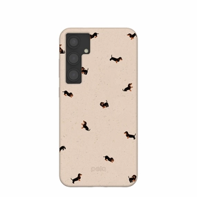 Protective Surface Classic Texture Seashell Lil Dachshunds Samsung Galaxy S24 (Plus) Case