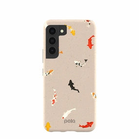 Seashell Lil Koi Samsung Galaxy S22 Case Gloss Layer Finish