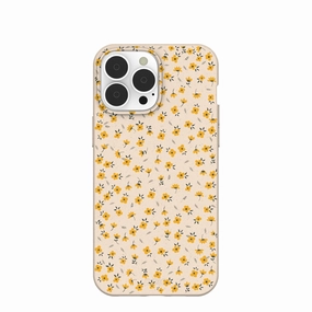 Sport Inspired Matte Touch Seashell Little Yellow Flowers iPhone 13 Pro Max Case