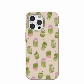 Seashell Matcha Love iPhone 15 Pro Max Case Elegant Texture Layer
