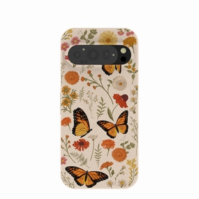Seashell Monarch Butterfly Google Pixel 9/9 Pro Case Travel Accessory