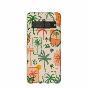 Seashell Palmography Google Pixel 7 Pro Case Hybrid Texture Design Flexible Build Form