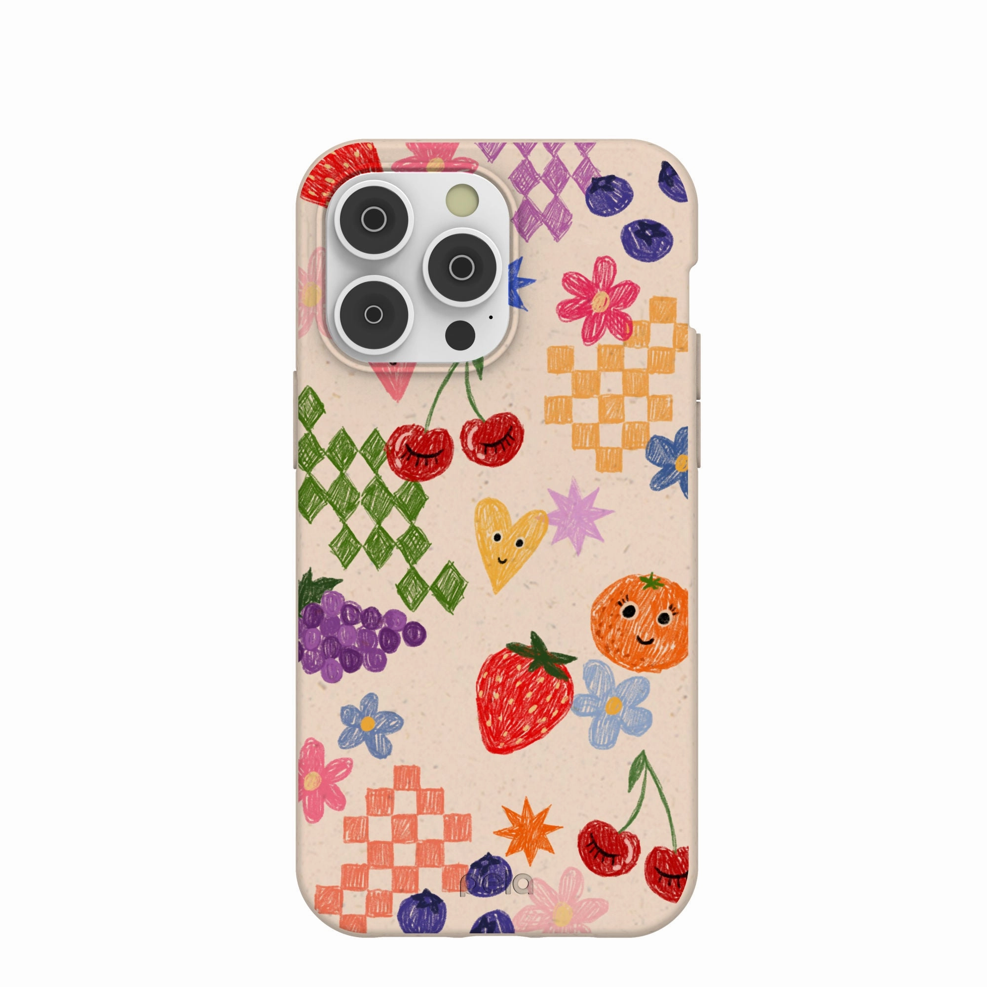 Seashell Pencil Doodles iPhone 14 Pro Max Case Shock absorption high quality build