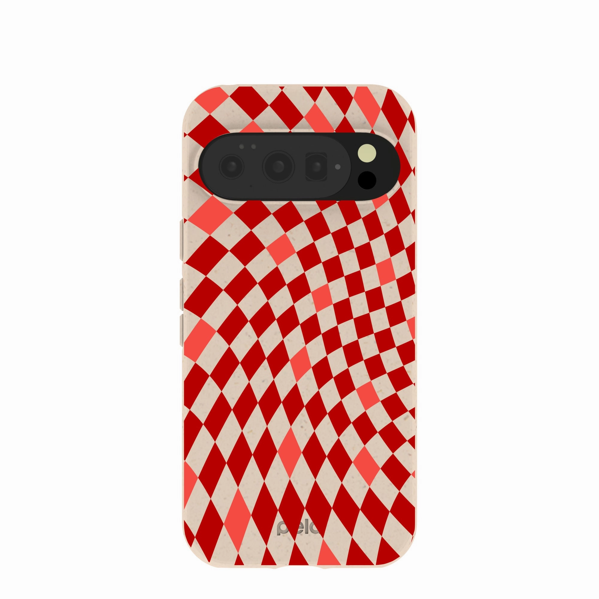 Light Shield Modern Aesthetic Seashell Red Checks Google Pixel 10/10 Pro Case