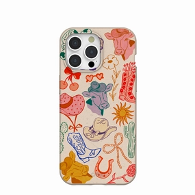 Seashell Retro Rodeo iPhone 15 Pro Max Case Color Layer Universal Fit