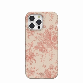 Seashell Rococo Bouquets iPhone 15 Pro Max Case Vivid Coloration