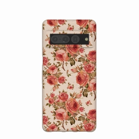 Soft Finish Layer Premium Build Layer Seashell Rose Garden Google Pixel 7 Pro Case