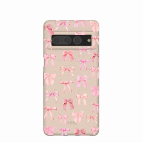 Seashell Rosy Bows Google Pixel 7 Pro Case Anti Shock Layer Stylish Look