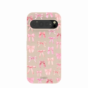 Seashell Rosy Bows Google Pixel 9/9 Pro Case Scratch Barrier Marble finish