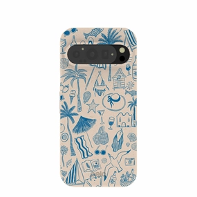 Seashell Salted Ink Google Pixel 9/9 Pro Case Minimal Feel Daily Style