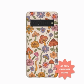 Hand Feel Seashell Shrooms and Blooms Google Pixel 7 Pro Case