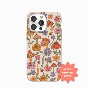 Seashell Shrooms and Blooms iPhone 14 Pro Max Case Stylish Form