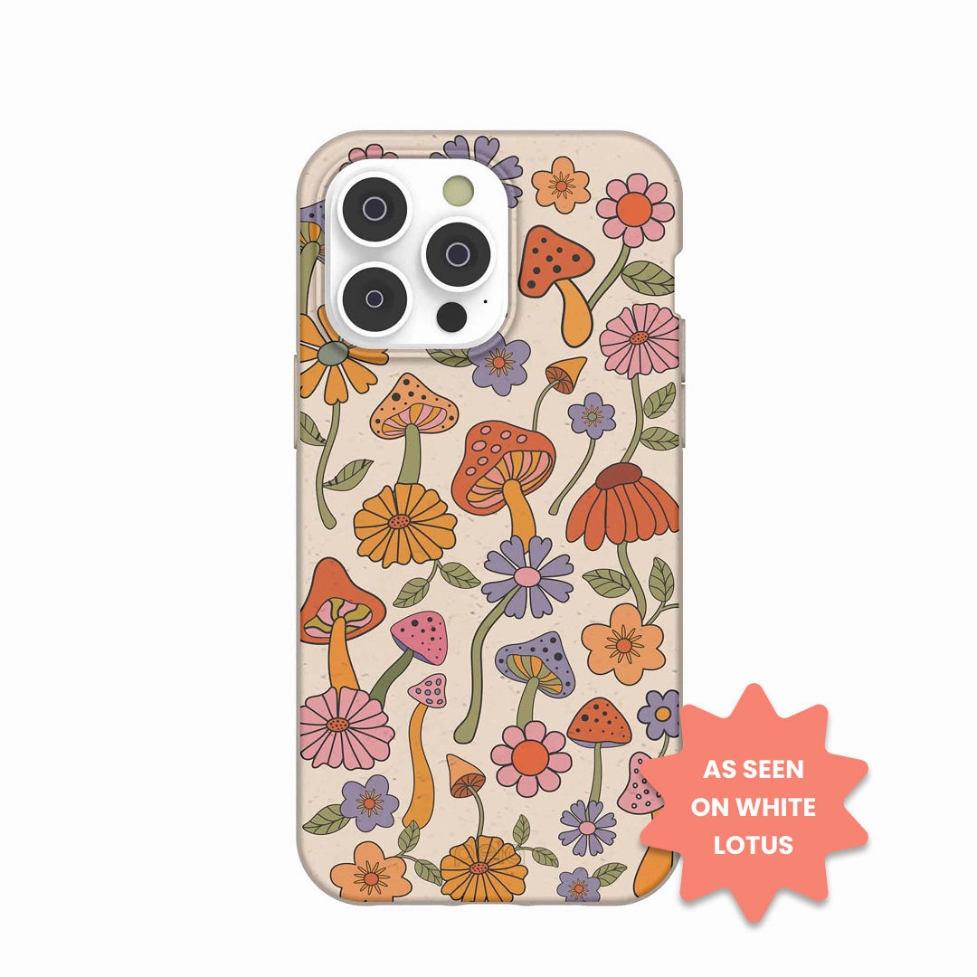 Seashell Shrooms and Blooms iPhone 14 Pro Max Case Stylish Form