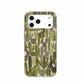 Soft Layer Shock Frame Seashell Succulent Cacti iPhone 17 Pro Max Case