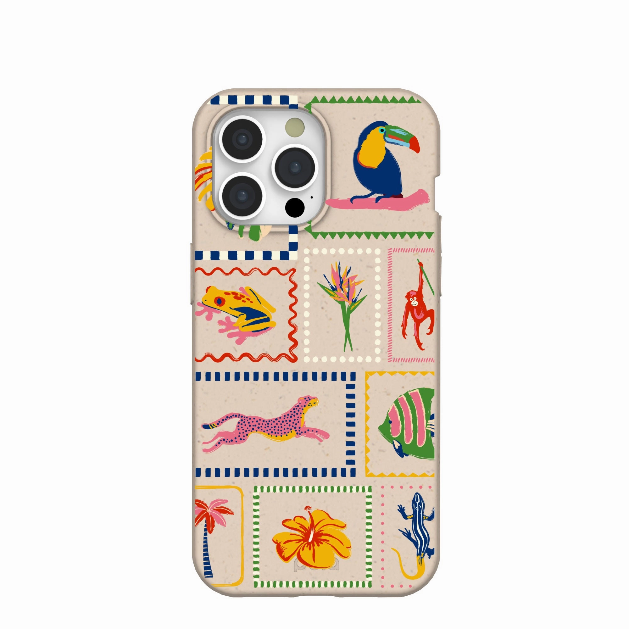 Hybrid Grip Polished Surface Texture Seashell Tropical Paradise iPhone 15 Pro Max Case