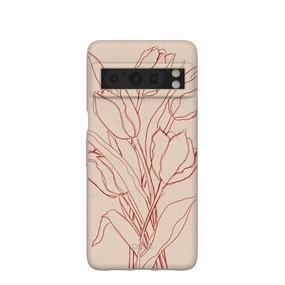 Seashell Tulip Bouquet Google Pixel 8 Pro Case Clear Finish