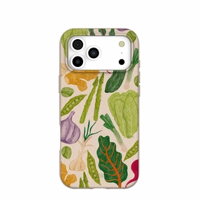 Glossy Look Seashell Veggie Patch iPhone 17 Pro Max Case