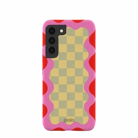 Seashell Warp Grid Samsung Galaxy S22 Case Rugged Feel