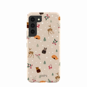 Matte Texture Layer Seashell Winter Woodland Samsung Galaxy S22 Case
