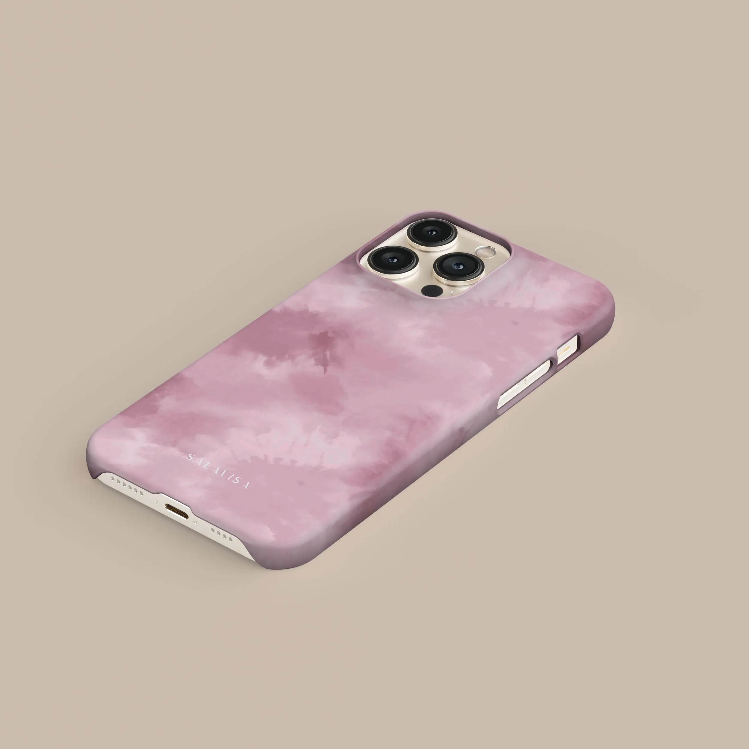 Pink Tie Dye Phone Case Smooth Look Texture Minimal Form
