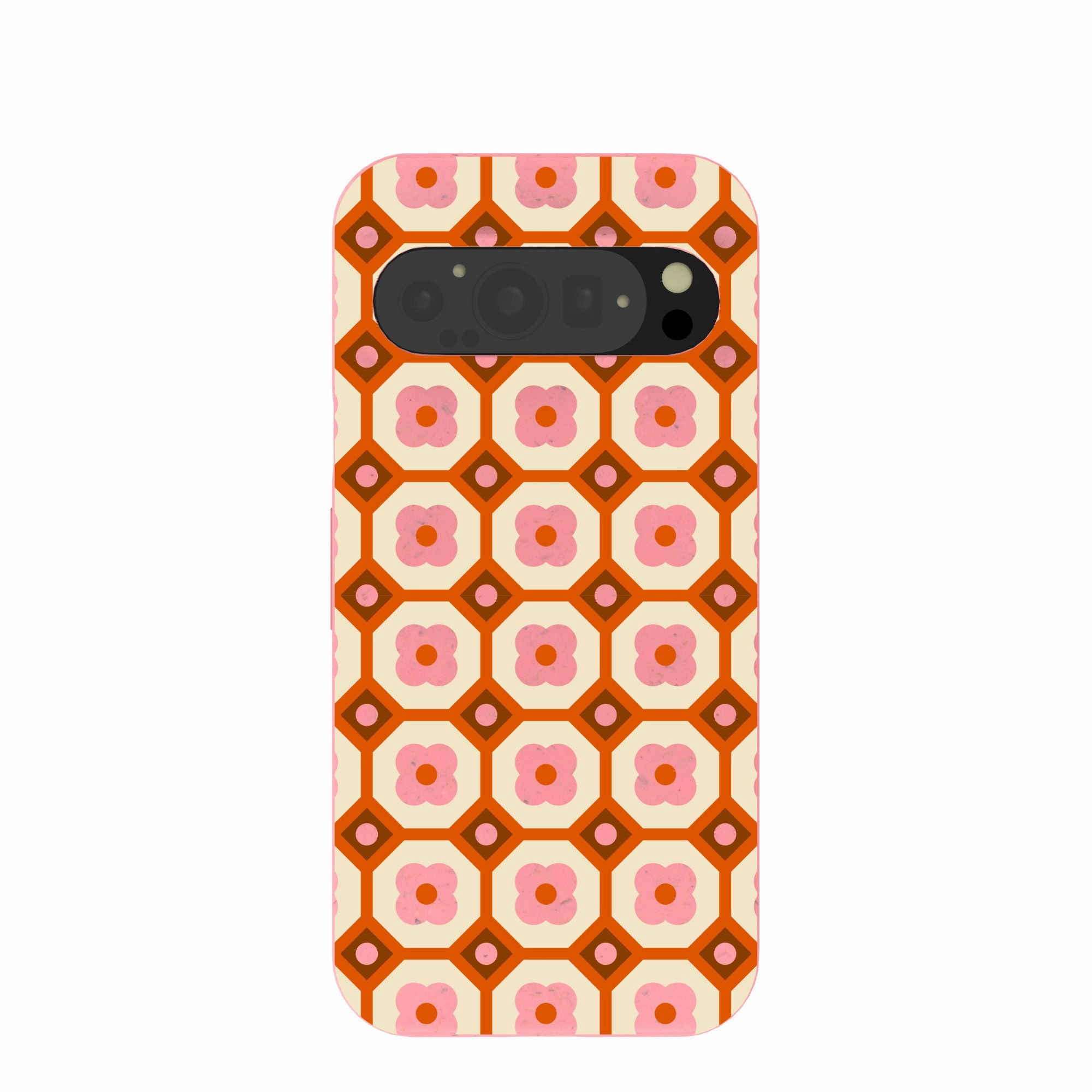 Heat dissipation Bubblegum Pink Retro Tiles Google Pixel 9/9 Pro Case