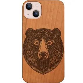 Easy Access Gloss Finish Texture Bear Mandala - Engraved Phone Case