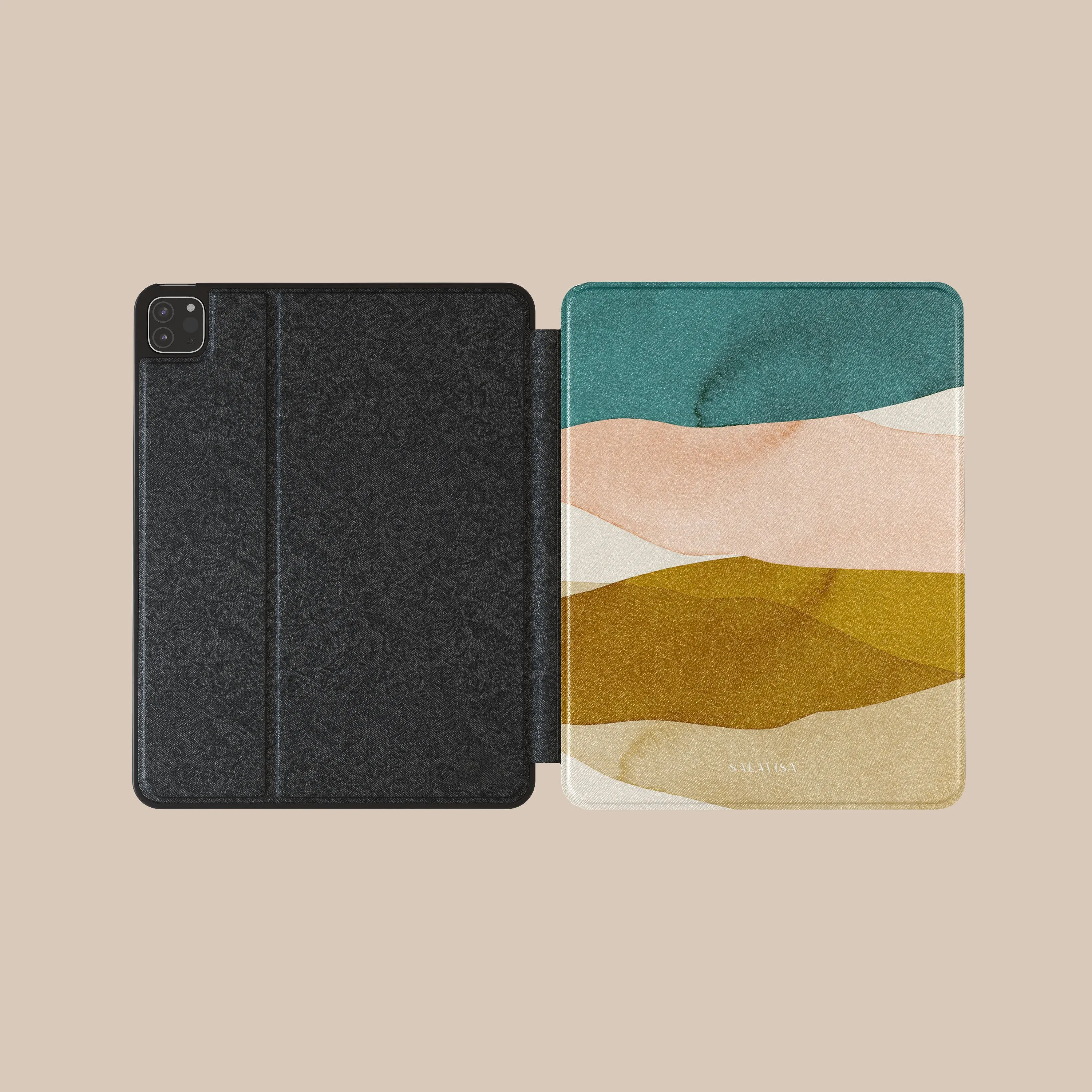 strong hinge stand Silk Sands iPad Case