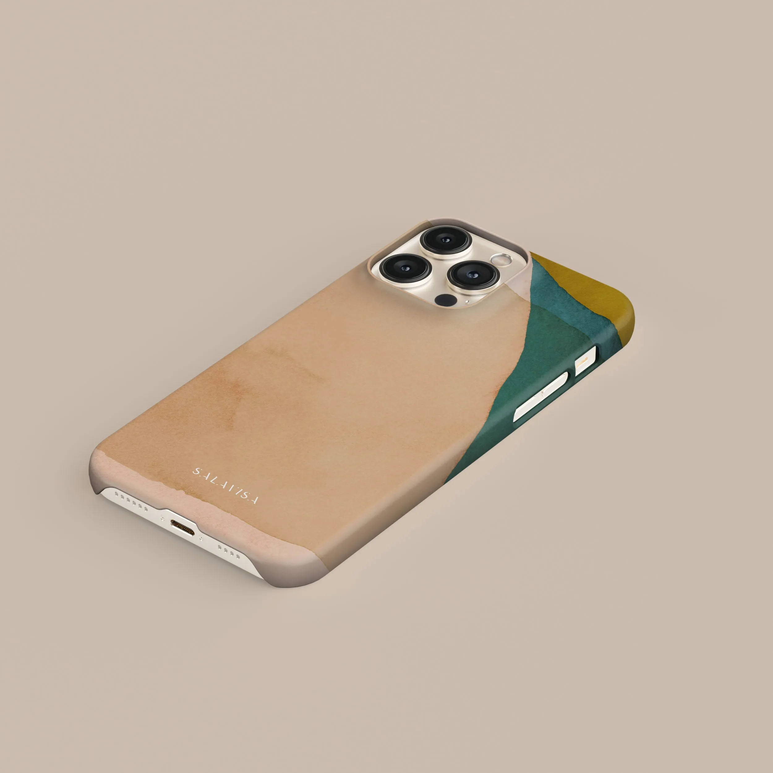 Beige Canvas Phone Case Gloss Touch