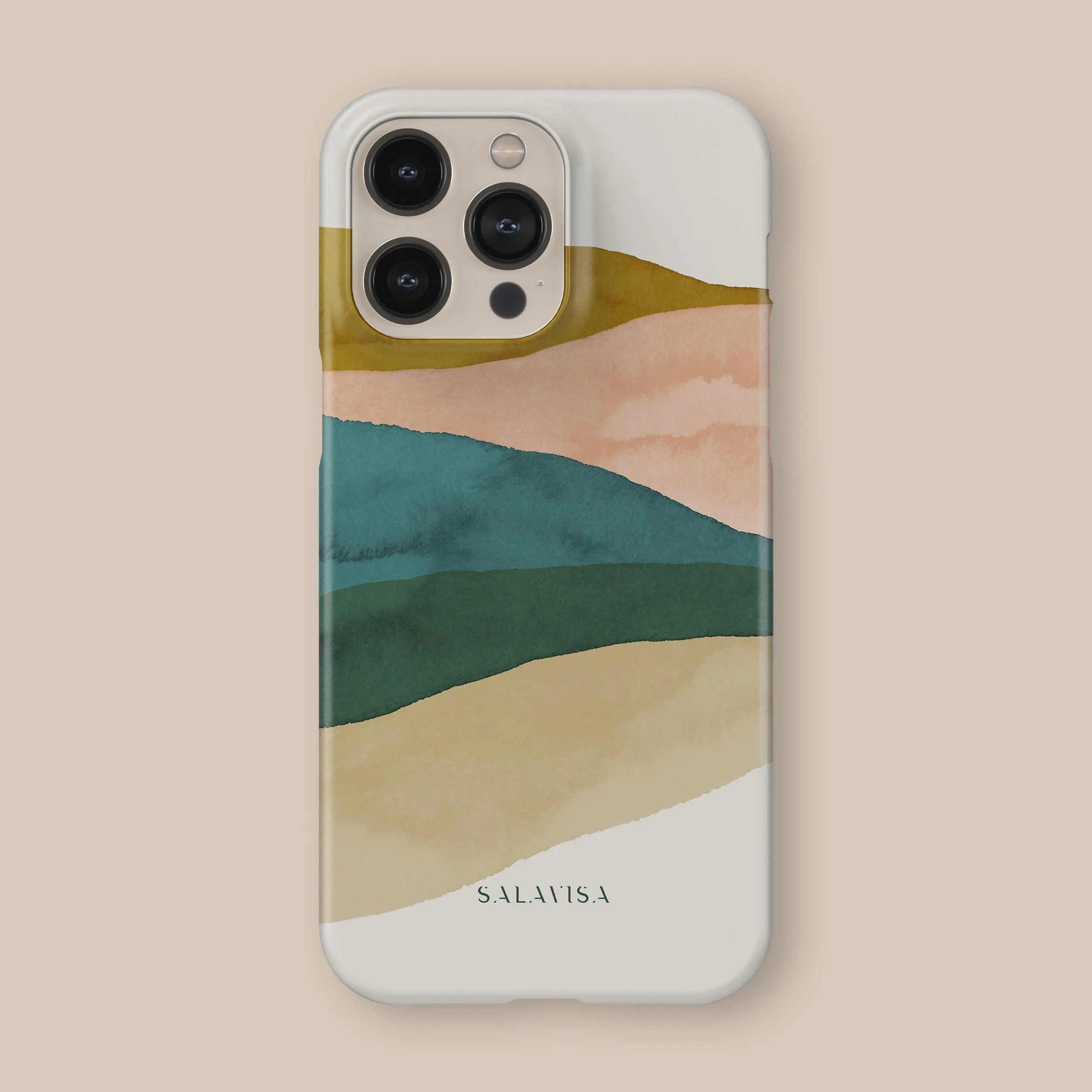 Minimal Build Texture Clear Edge Green Zen Phone Case