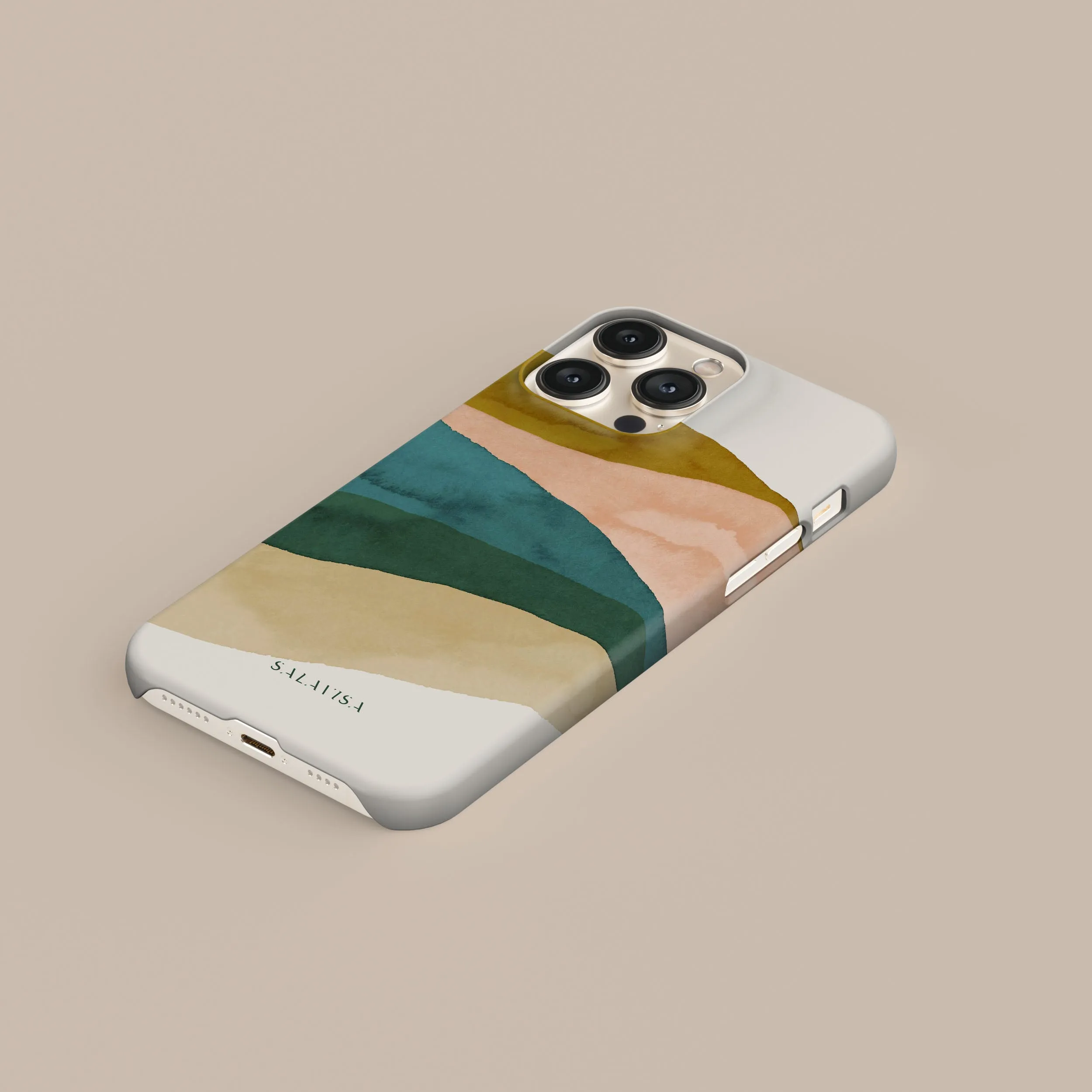 Green Zen Phone Case Stylish Grip Texture Hybrid Pattern